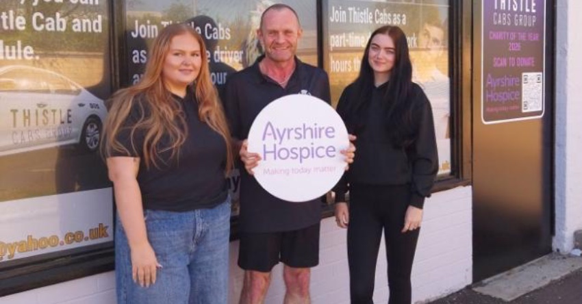 AYRSHIRE TAXI FIRM THISTLE CABS TEAMS UP WITH LOCAL HOSPICE FOR 2026 CHARITY PARTNERSHIP