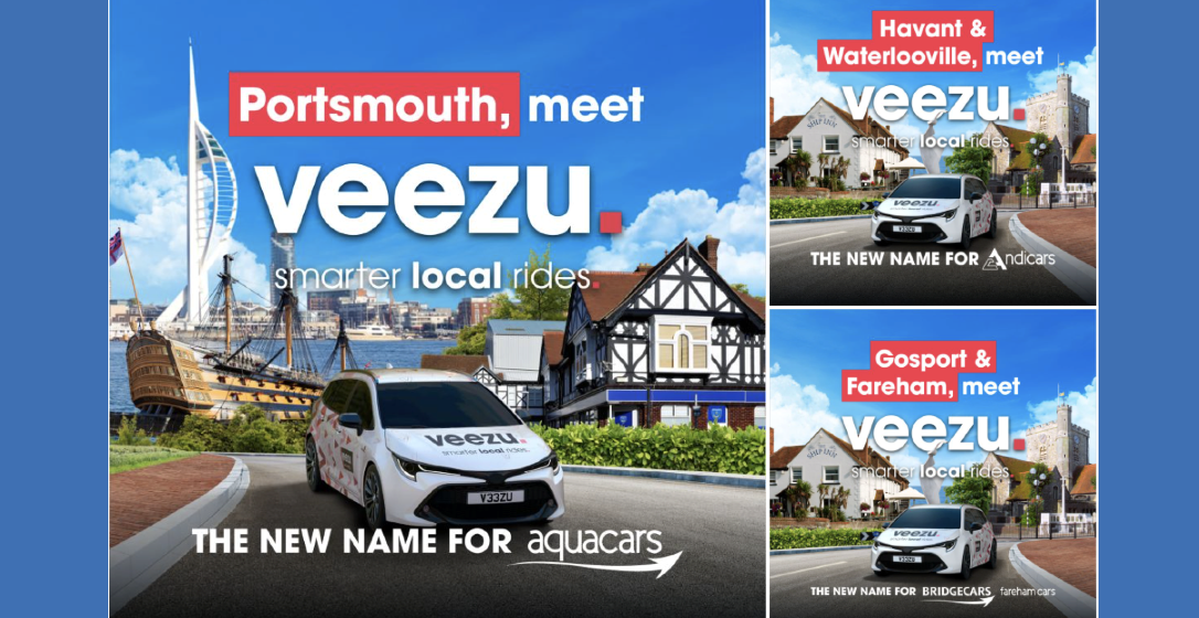 IT'S OFFICIAL - VEEZU IS THE NEW NAME FOR AQUA CARS IN PORTSMOUTH