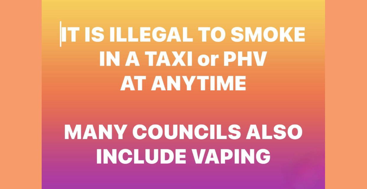 LICENSED CABBIES ARE STILL BEING BEING CAUGHT SMOKING IN THEIR CABS 