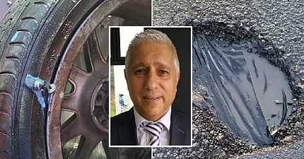 CHAUFFEUR SLAMS DESPICABLE LONDON ROADS AFTER POTHOLE CAUSES CAR DAMAGE AND LOST INCOME