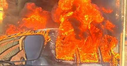 POLICE LAUNCH INVESTIGATION AFTER GLASGOW TAXI TORCHED IN WILFUL ATTACK