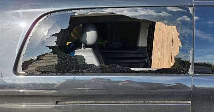 CHILDREN LEFT TRAUMATISED AFTER BRICK SMASHES TAXI WINDOW IN MARDEN KENT