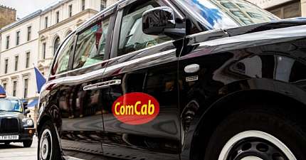 MANCHESTERS MANTAX BLACK CABS REBRAND AS COMCAB MANCHESTER JOINING NATIONAL NETWORK