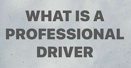 PROFESSIONAL DRIVER IS A PHRASE WHICH IS HALF THE TIME ATTACHED TO THE WRONG THINGS