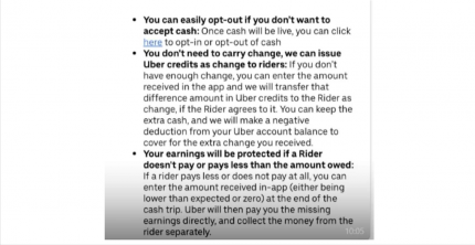 UBER ANNOUNCEMENT CASH FOR RIDERS IS COMING TO YOUR CITY
