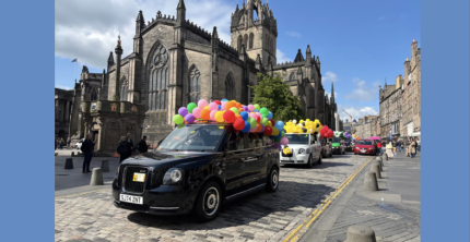 EDINBURGHS BELOVED TAXI OUTING BRINGS JOY AND COLOUR TO CITY STREETS