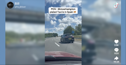 WOLVERHAMPTON PHV SPOTTED IN SPAIN GOES VIRAL AS INTERNET JOKES OVER EXPENSIVE UBER RIDE