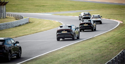 UBER DRIVERS TAKE TOYOTA ELECTRIC VEHICLES FOR A SPIN AT BRANDS HATCH TRACK DAY