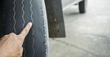 UNSAFE TYRE LEADS TO IMMEDIATE SUSPENSION OF LANCASHIRE TAXI LICENCE